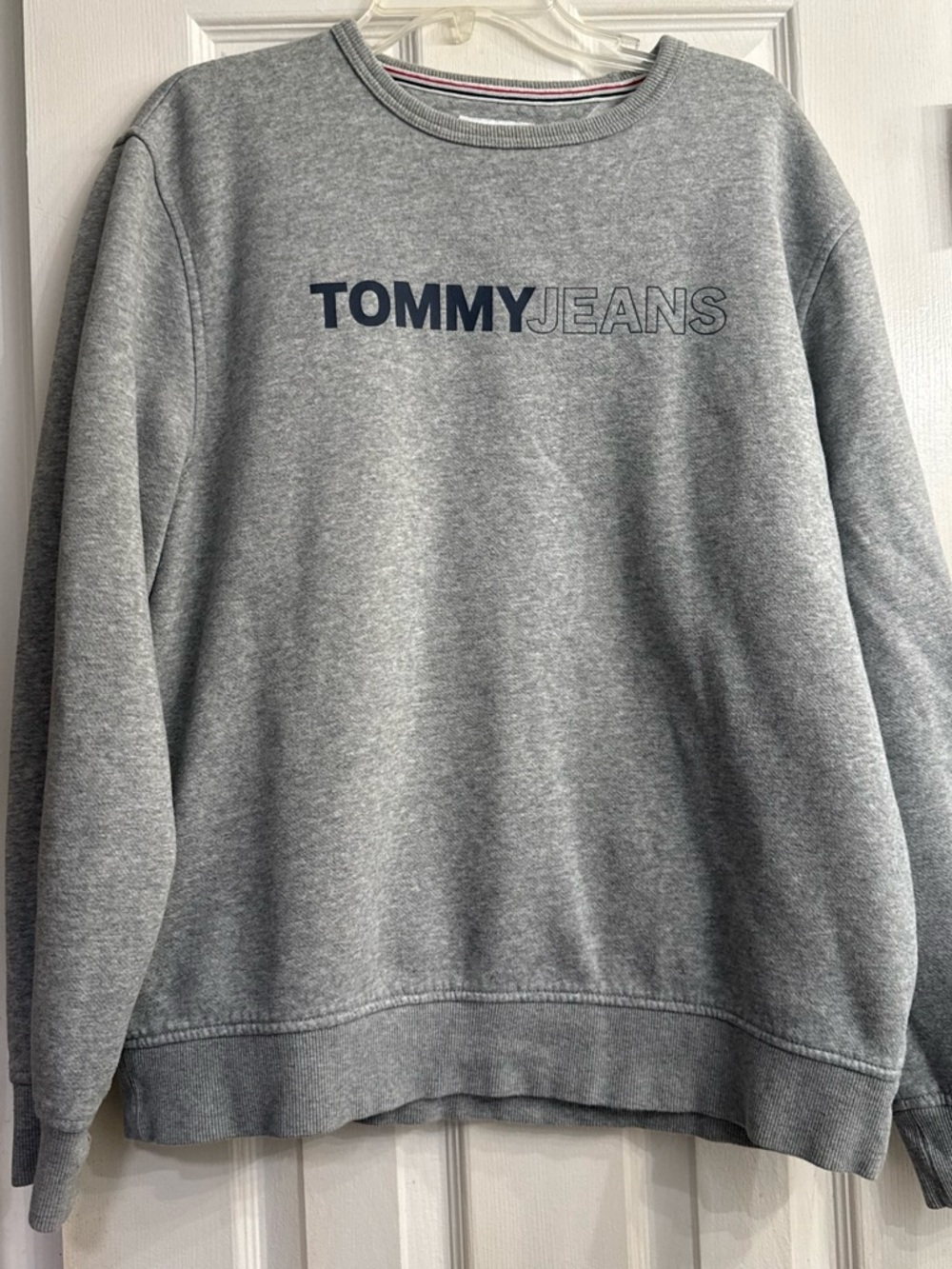 Tommy Hilfiger Heather Gray Crewneck with Navy Logo